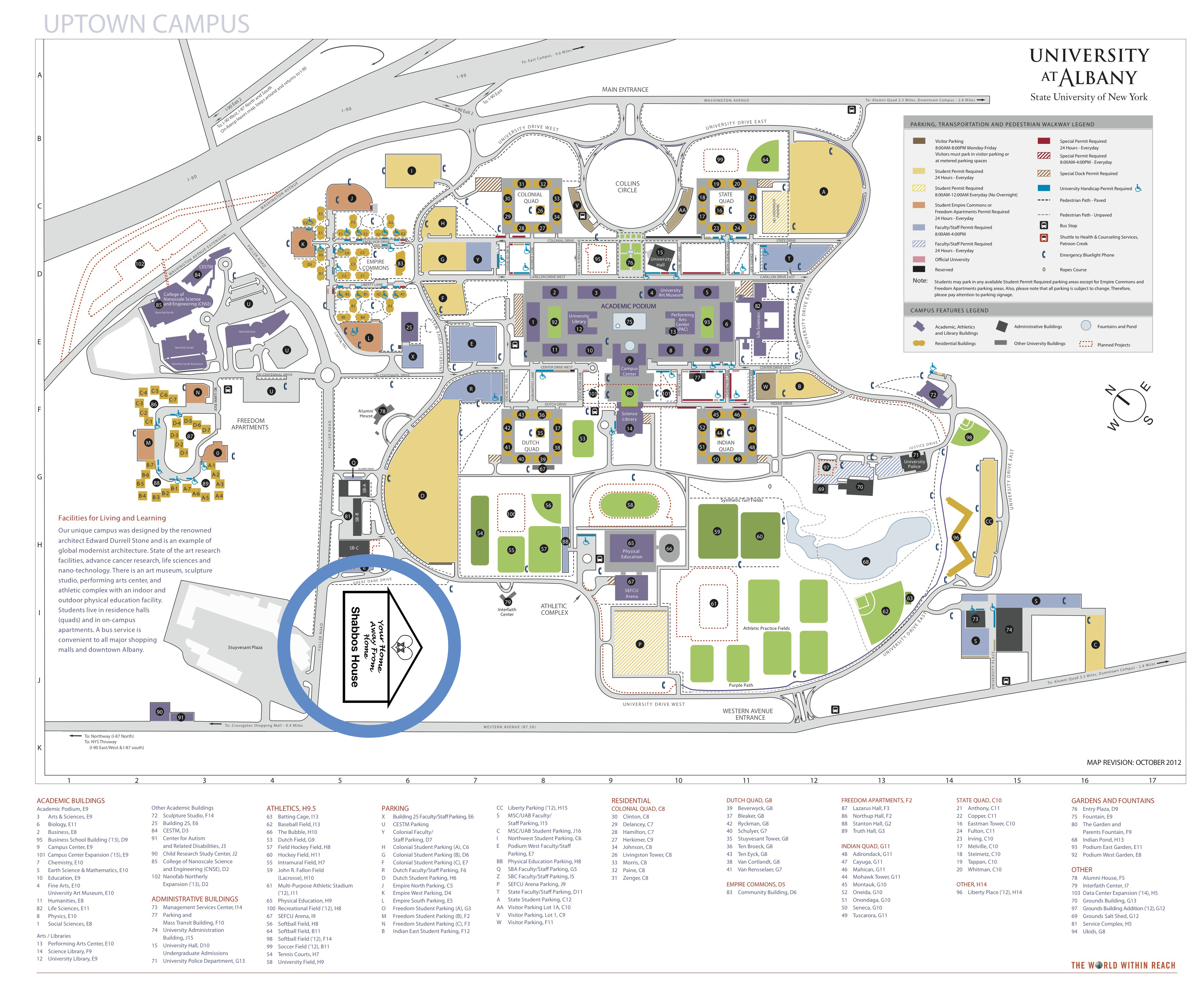 Shabbos House Ualbany Campus Map Copy