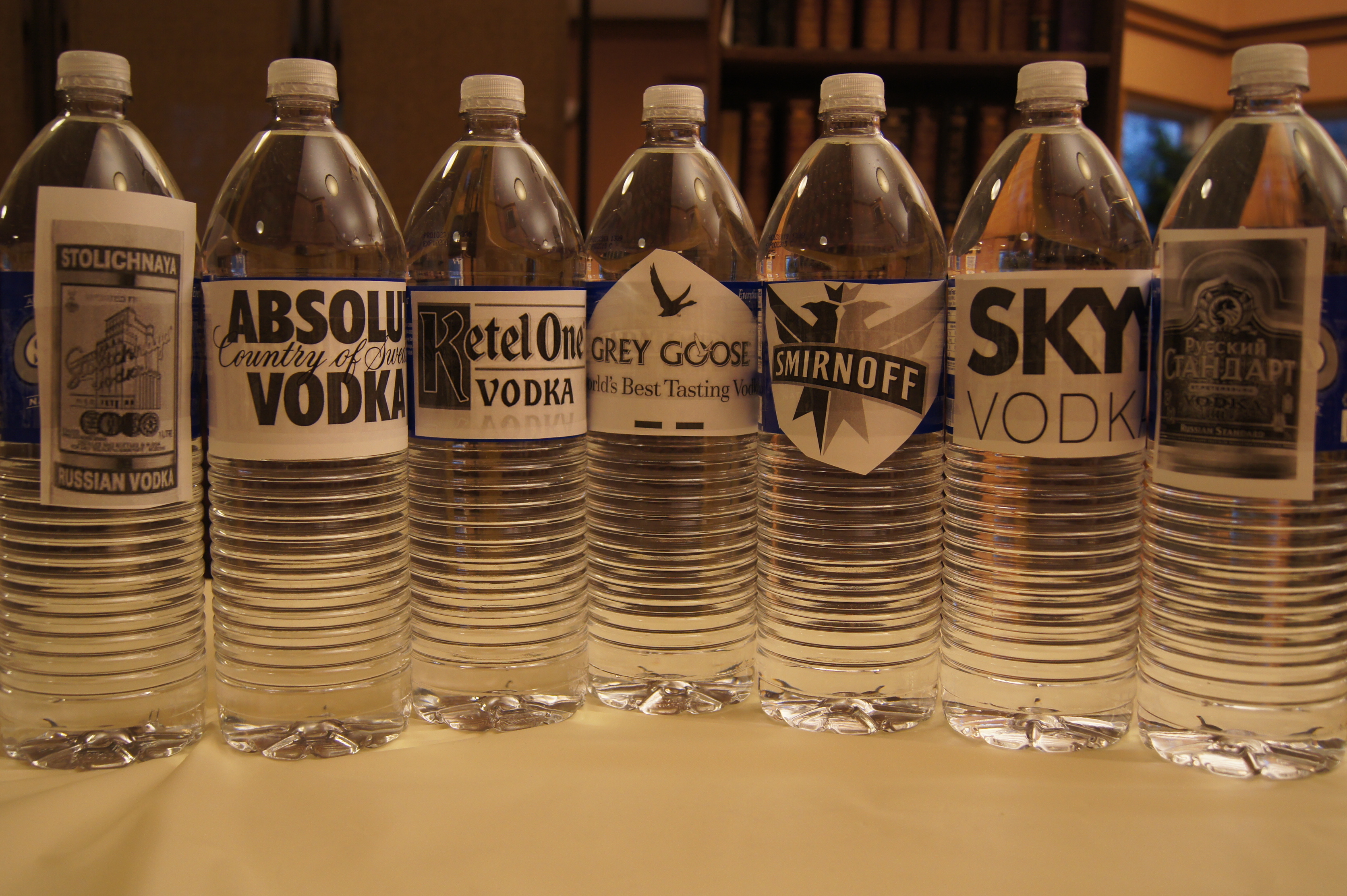 Water Bottles decorated for Yud-Tes Kislev at Shabbos House, as per the Zalman Levine empty vodka bottles story. 